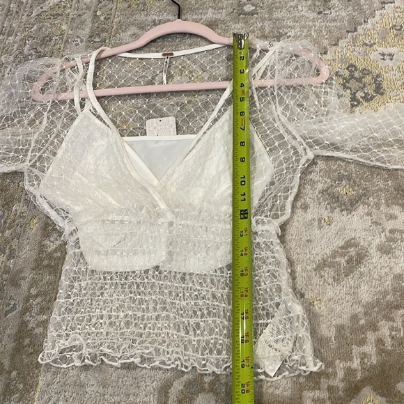 Free People Stevie White Lace Top - Picture 6 of 7